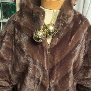 Brown Faux Fur Women's Jacket
